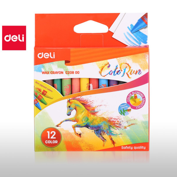 Bút sáp 12 màu Deli C20800